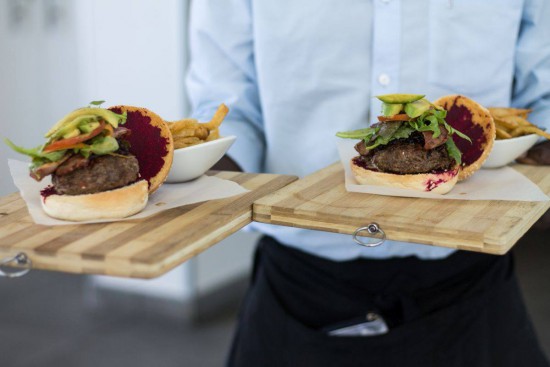 burgers at the vue restaurant